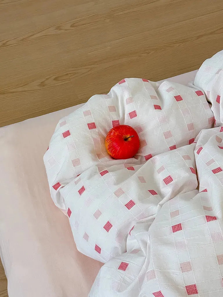 Check Jacquard Duvet Cover