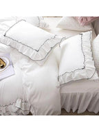 Classic Contrast Ruffle Bedding Set