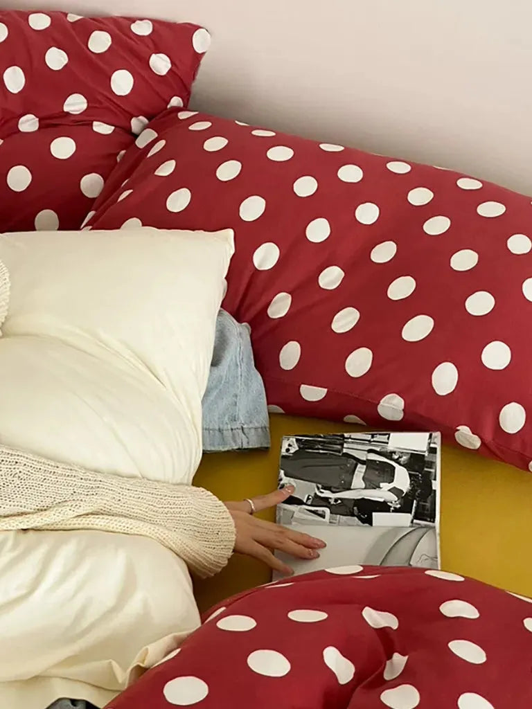 Classic Polka Dot Jersey Bedding Set
