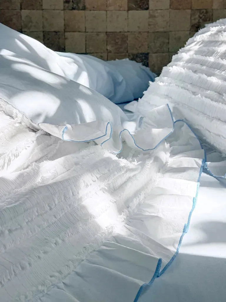 Cotton Clip Striped Bedding Set