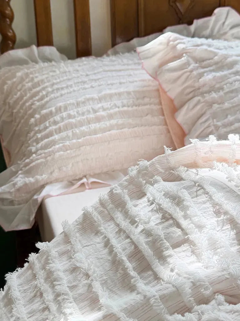 Cotton Clip Striped Bedding Set