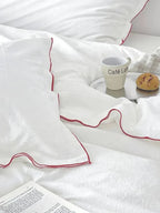 Contrast Flange Cotton Duvet Cover
