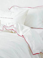 Contrast Flange Cotton Duvet Cover