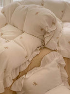 Coquette Bow Embroidery Bedding Set