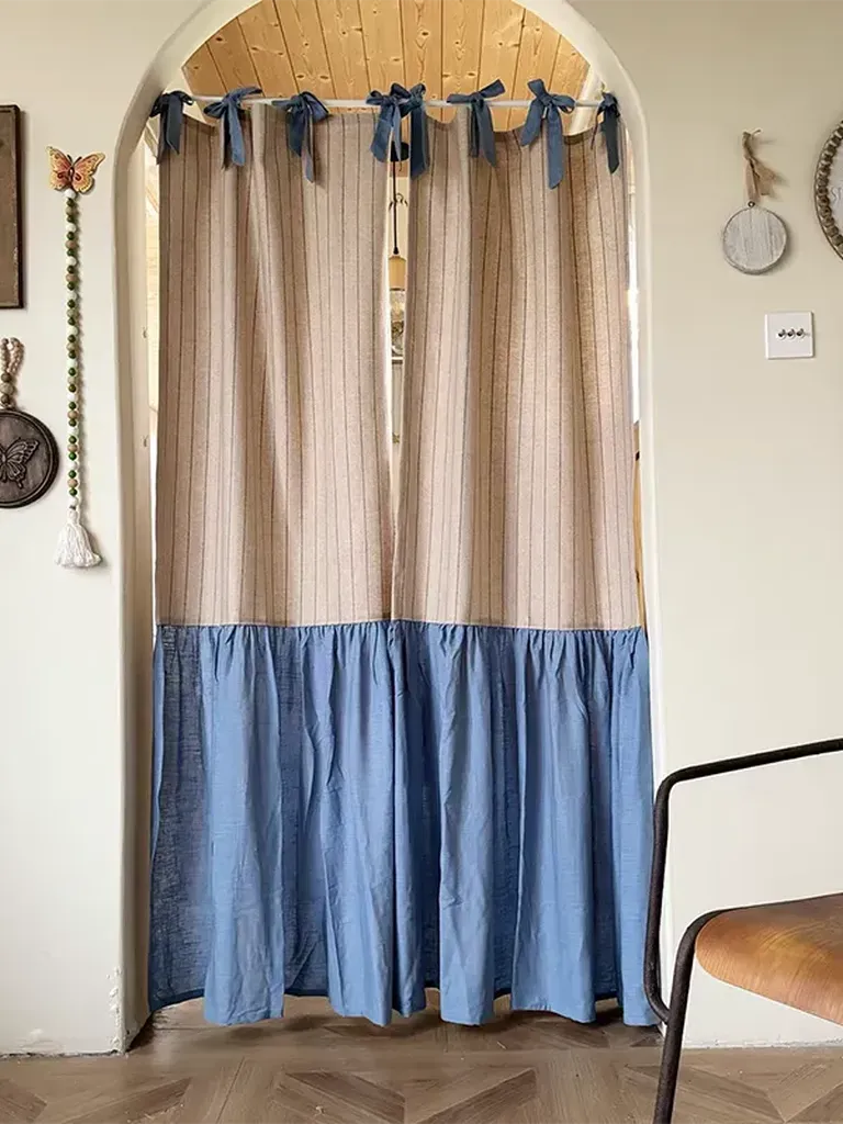 Cottage Stripe Doorway Curtains