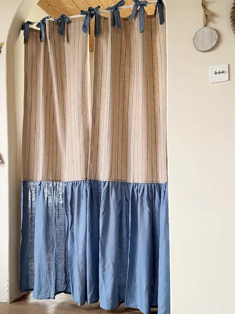 Cottage Stripe Doorway Curtains