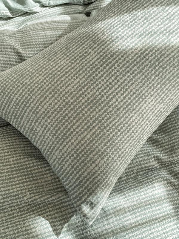Cotton Houndstooth Jacquard Farmhouse Duvet Cover