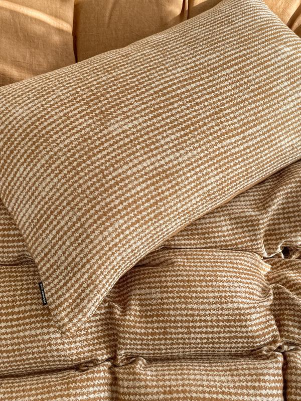 Cotton Houndstooth Jacquard Farmhouse Duvet Cover