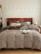Cotton Houndstooth Jacquard Farmhouse Duvet Cover