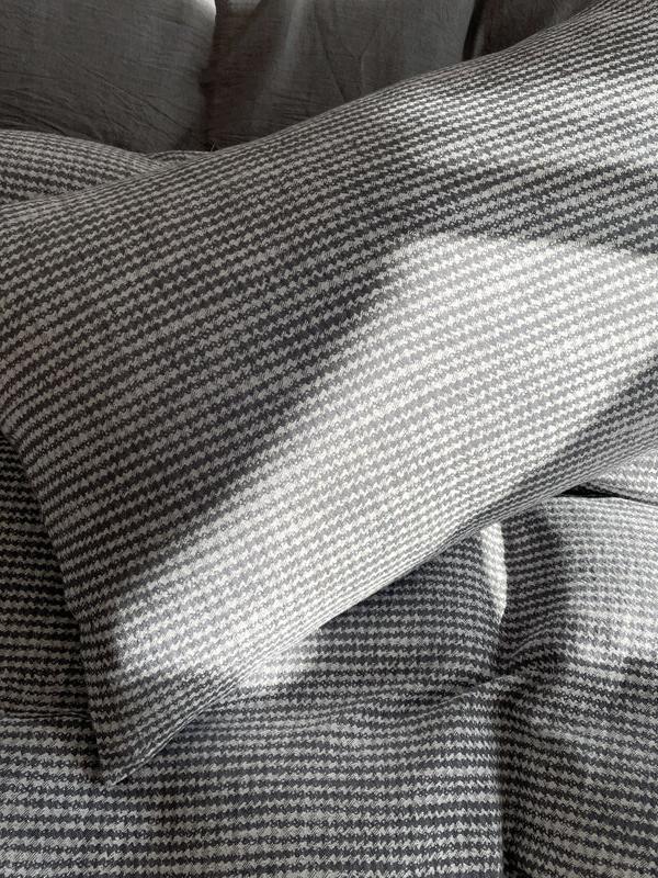 Cotton Houndstooth Jacquard Farmhouse Duvet Cover
