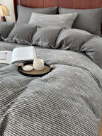 Cotton Houndstooth Jacquard Farmhouse Duvet Cover