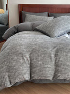 Cotton Houndstooth Jacquard Farmhouse Duvet Cover