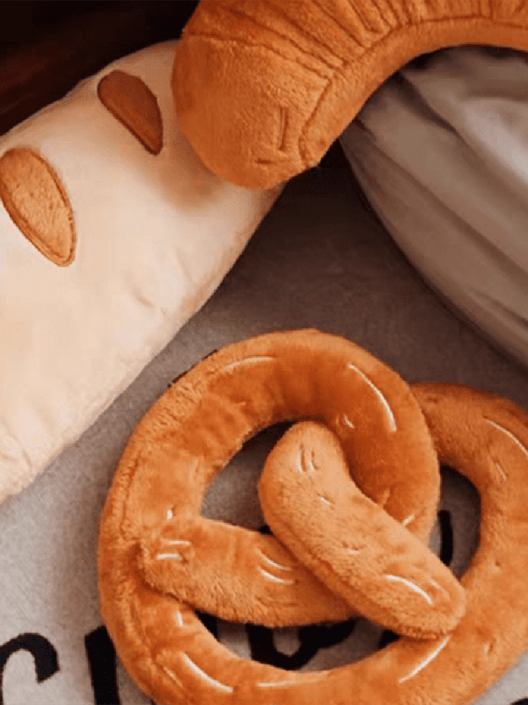 Cute Bread Collection Throw Pillow