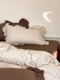 Cute Cherry Ruffle Duvet Cover