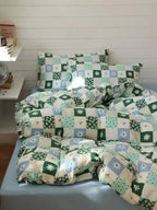 Soft Breezora Cute Daisy Jersey Bedding Set with a floral daisy pattern on cozy jersey fabric for a comfortable bedroom look.