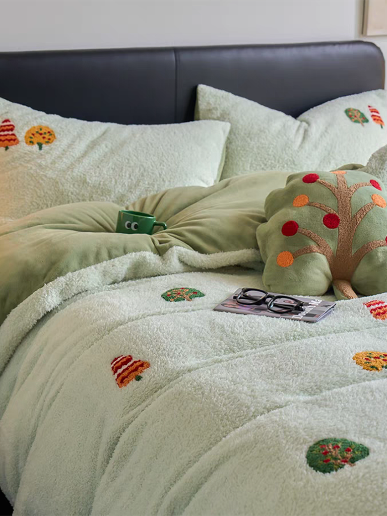 Cute Forest Tufted Duvet Cover