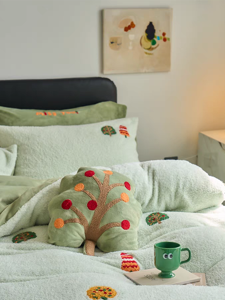 Cute Forest Tufted Duvet Cover