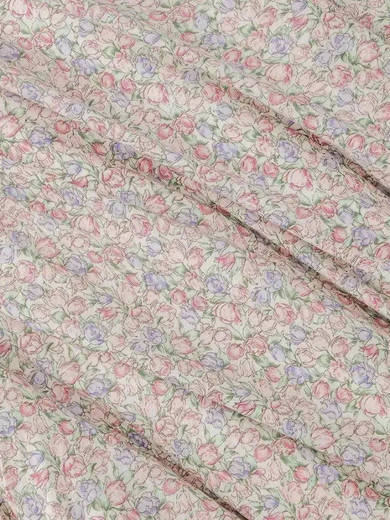 Cute Tulip Muslin Duvet Cover Set