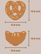 Cute Bread Collection Throw Pillow