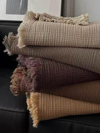 Dark Academia Collection Cotton Knitted Blanket