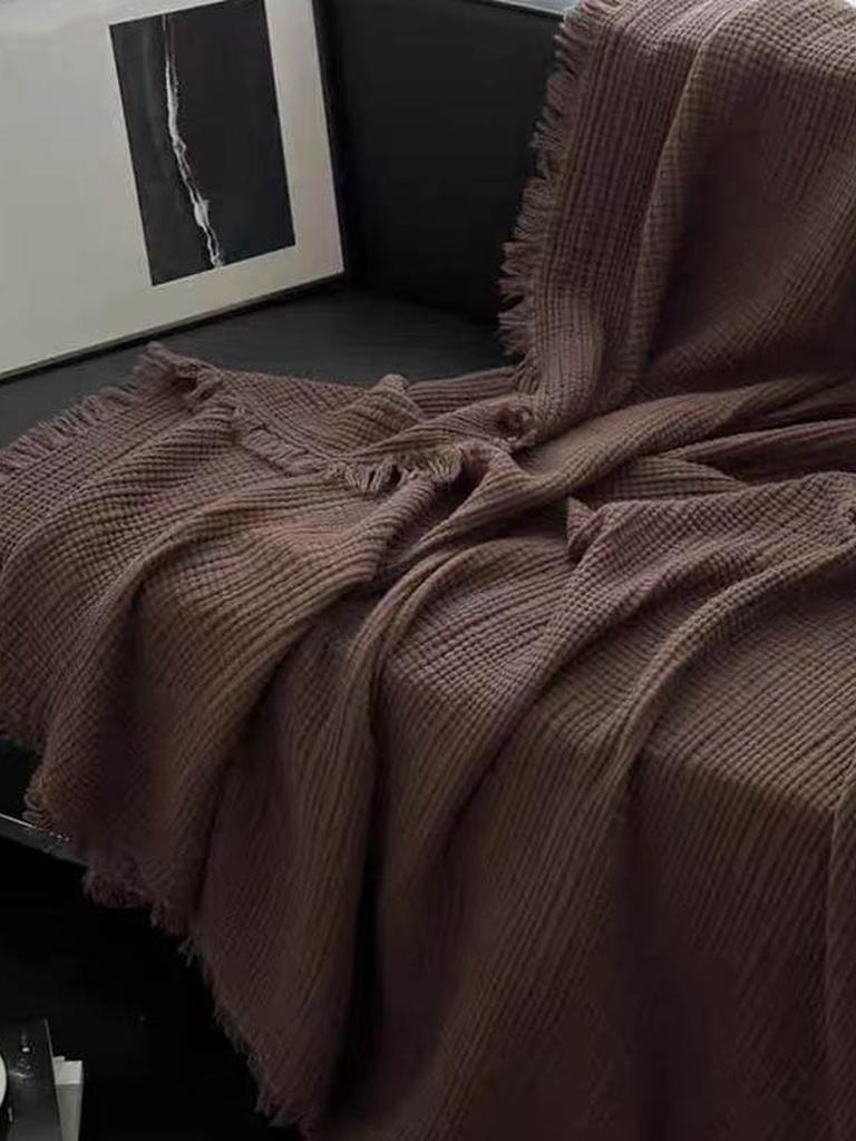 Dark Academia Collection Cotton Knitted Blanket