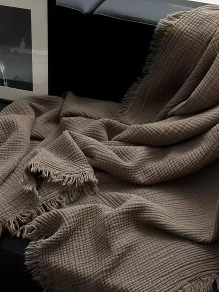 Dark Academia Collection Cotton Knitted Blanket