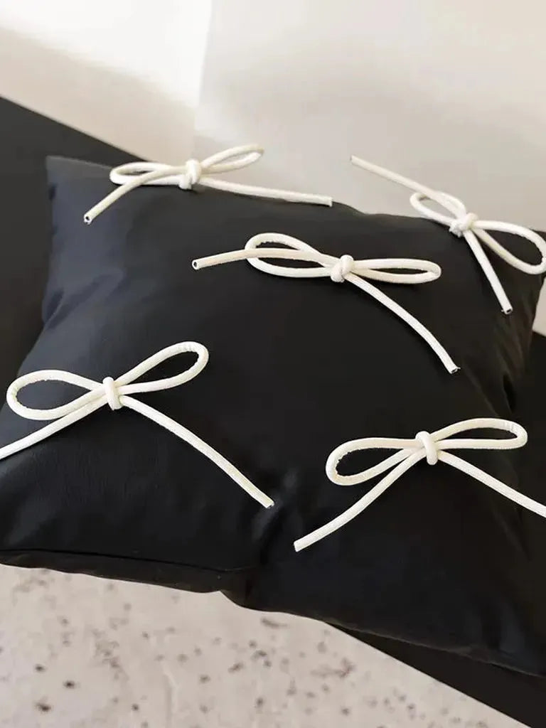 Decorative Faux Leather Throw Pillow