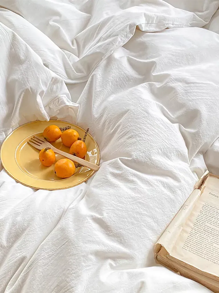 Delicate Handmade Ruffle Duvet Cover Set