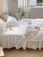 Delicate Handmade Ruffle Duvet Cover Set