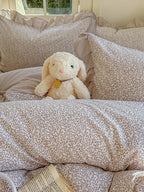 Ditsy Floral Bedding Set with Gingham Ruffle