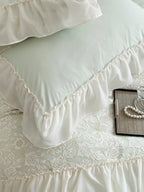 Elegant French Lace Duvet Cover
