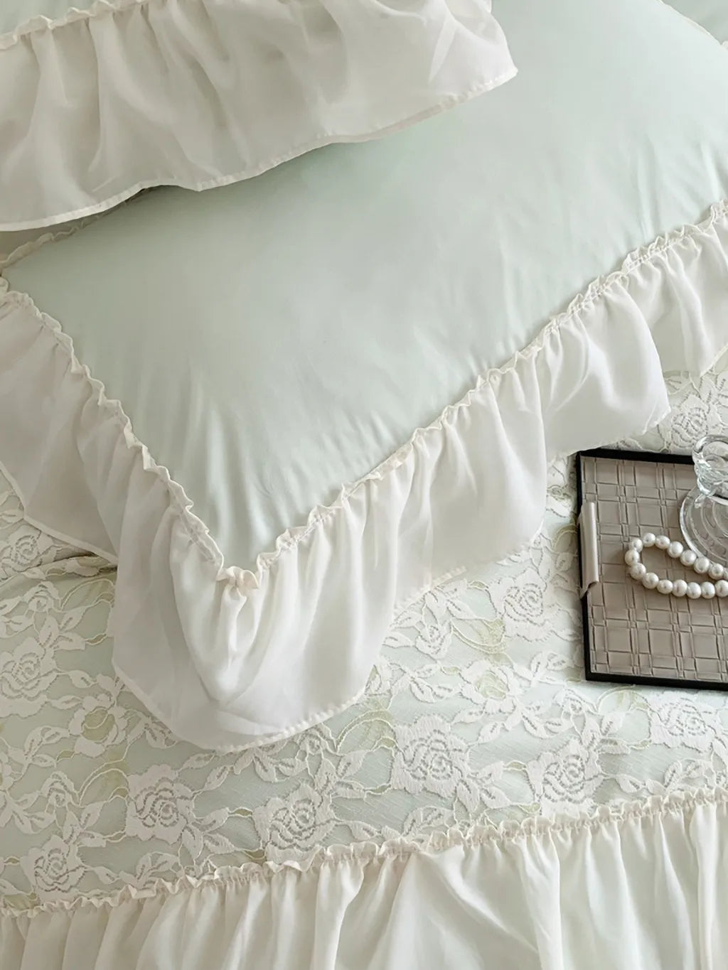 Elegant French Lace Duvet Cover