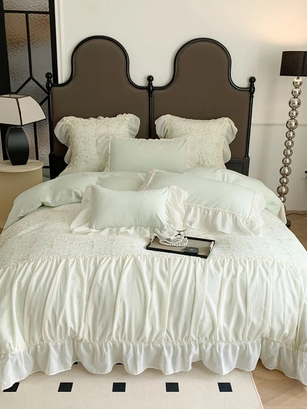 Elegant French Lace Duvet Cover