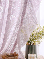 Elegant Lavender Lace Sheer Curtain