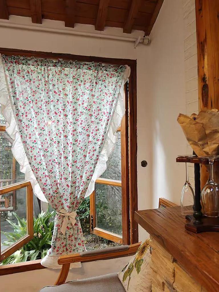 Farmhouse Ditsy Floral Chiffon Curtain