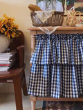 Farmhouse Gingham Cupboard Curtain