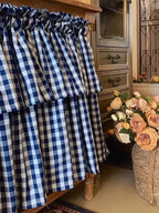 Farmhouse Gingham Cupboard Curtain