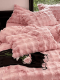 Faux Fur Tie-dye Bedding Set