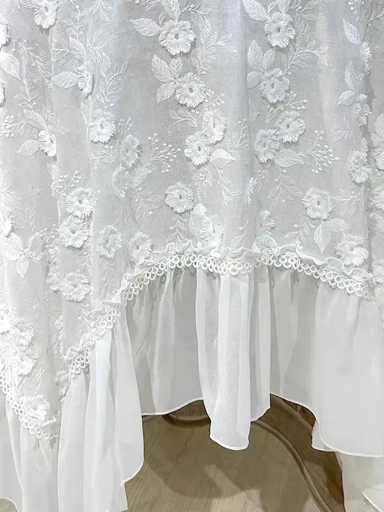 French Floral Embroidery Tablecloth