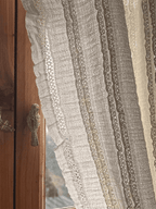 French Ruffle Cream Curtain