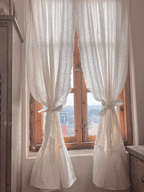 French Ruffle Cream Curtain