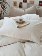 Fresh White Cotton Duvet Cover Set