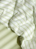 Green Striped Duvet Cover