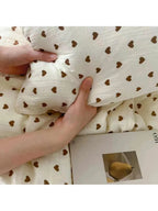 Heart Design Muslin Duvet Cover