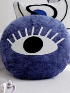 Klein Blue Tufted Throw Pillow