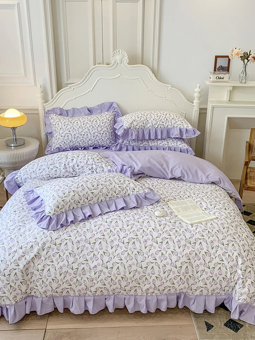 Lavender Tulip Bedding Set