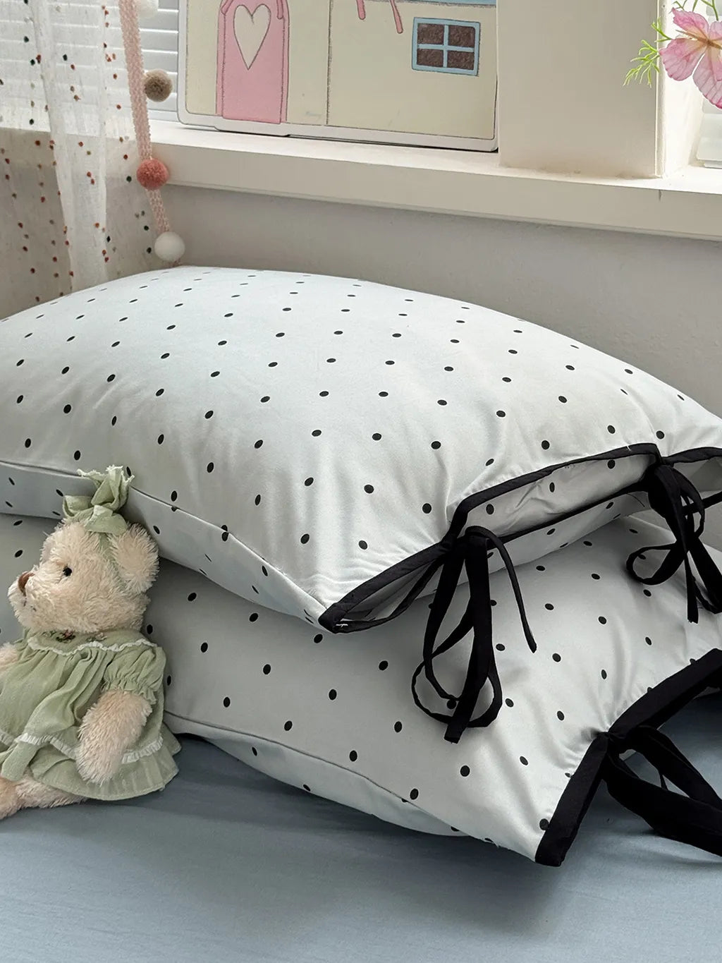 Mini Dot Contrast Edge Bedding Set