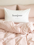 Pink Gingham Duvet Cover Set