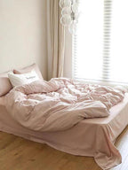 Pink Gingham Duvet Cover Set