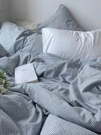 Mini Blue Gingham Bedding Set